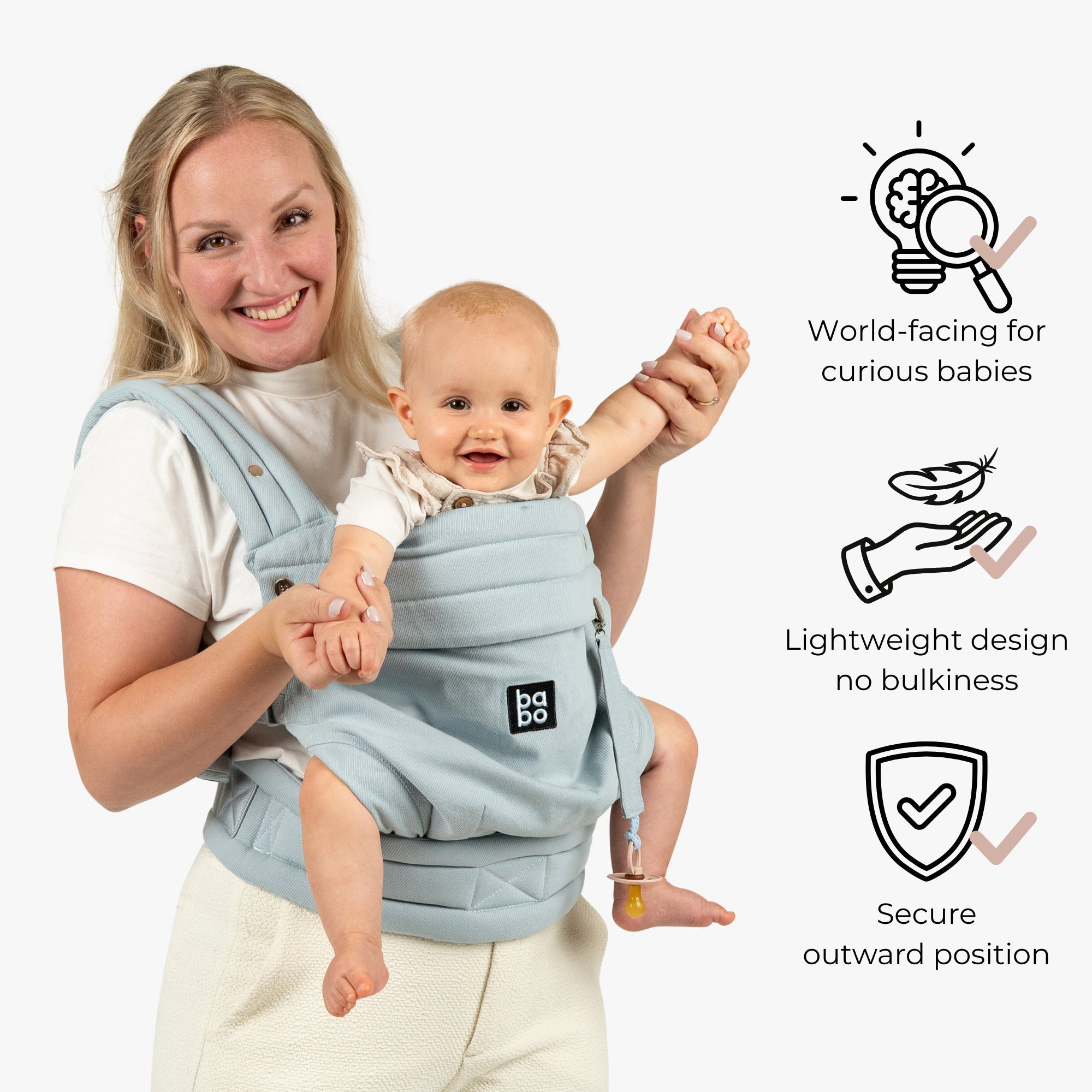 The Bonding Carrier - Denim Cloud - Baby Bondé