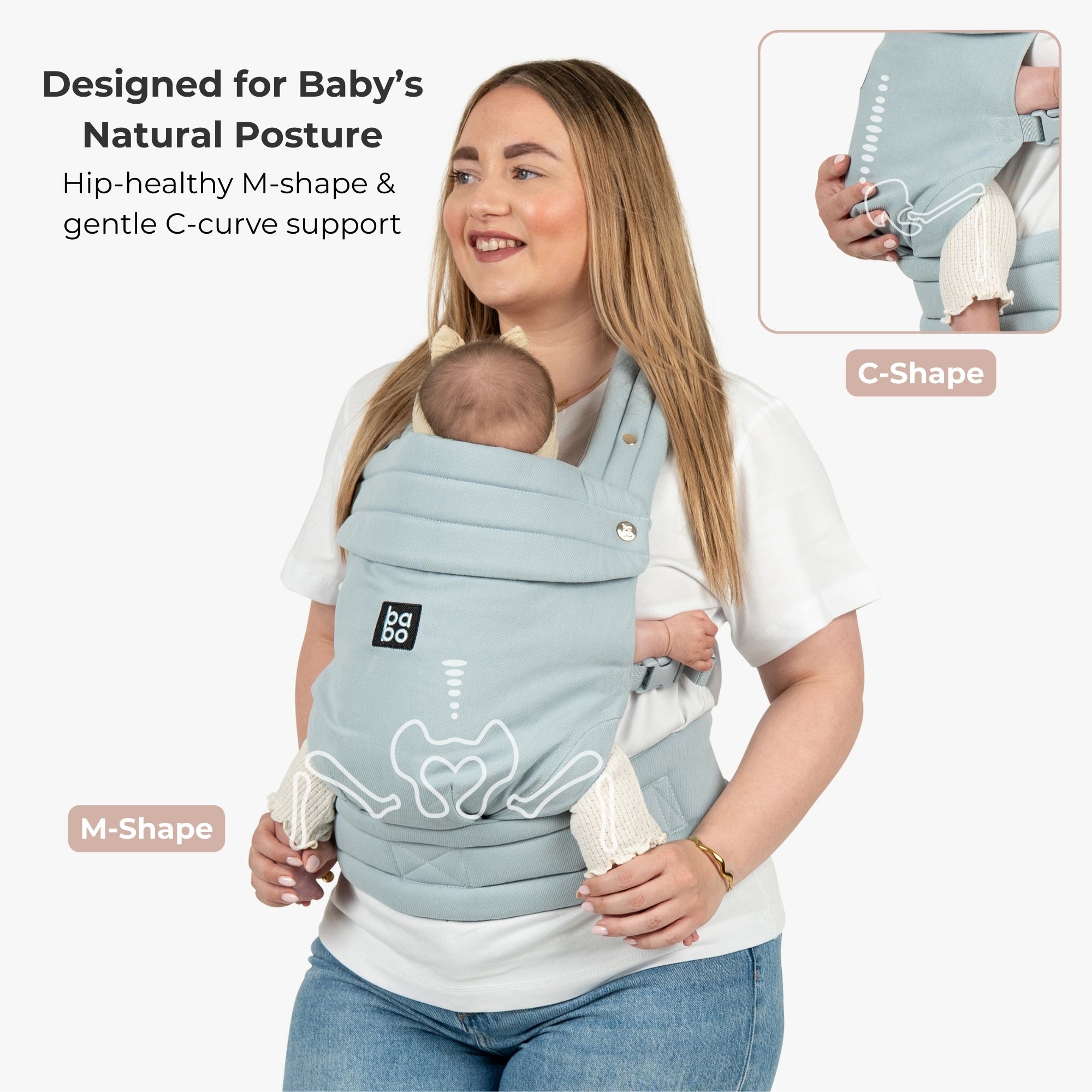 The Bonding Carrier - Denim Cloud - Baby Bondé