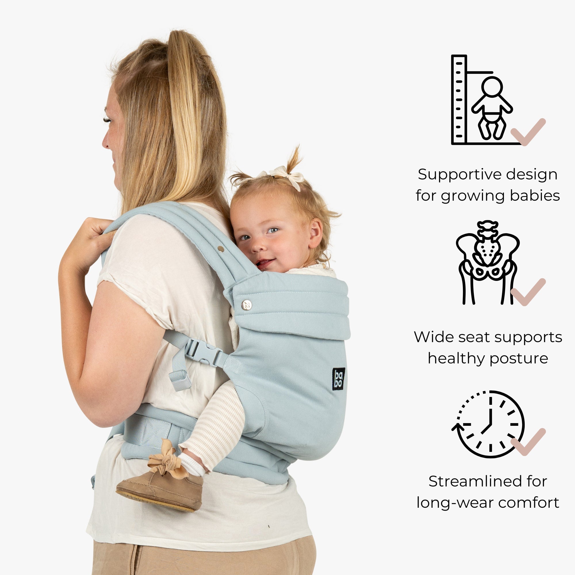 The Bonding Carrier - Denim Cloud - Baby Bondé